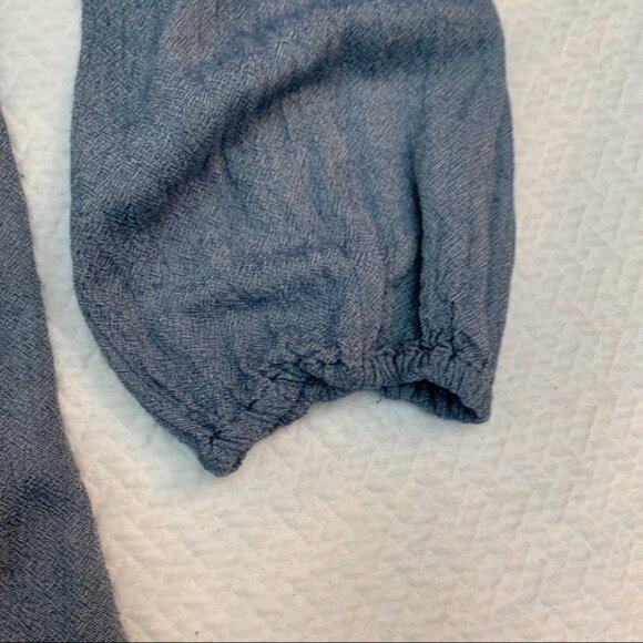 ABERCROMBIE & Fitch Chambray Blue Midi Dress Lined S - Picture 9 of 13